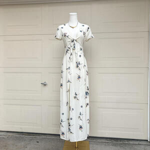 Cotton Candy LA Floral Tie-Front Maxi Dress (Women’s Small)